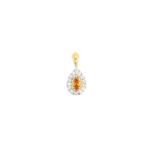 Load image into Gallery viewer, pendant - 0.18ct golden orange diamond - 18k yellow gold
