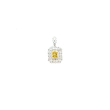 Load image into Gallery viewer, pendant - 0.30 yellow diamond - 18k white gold
