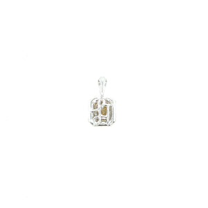 pendant - 0.30 yellow diamond - 18k white gold