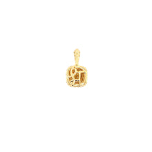 Load image into Gallery viewer, pendant - 0.30 golden orange diamond - 18k white gold
