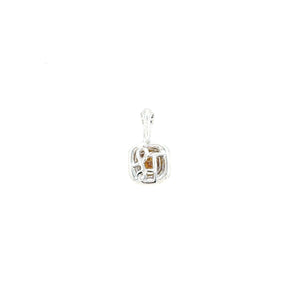 pendant - 0.31ct orange diamond - 18k yellow & white gold