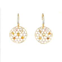 Load image into Gallery viewer, Earrings - 0.26ct yellow diamond - 18k yellow gold
