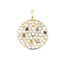 Load image into Gallery viewer, pendant - greenish diamond - 18k yellow gold
