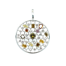 Load image into Gallery viewer, pendant - golden green diamond - 18k white gold
