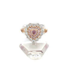 Load image into Gallery viewer, ring - fancy brownish pink diamond
