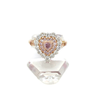 ring - fancy brownish pink diamond