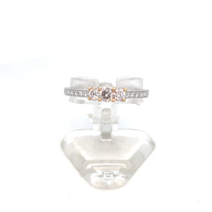 light pink diamond stackable ring