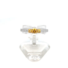 Load image into Gallery viewer, golden yellow diamond stackable ring
