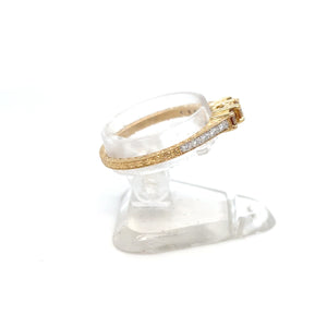 golden yellow diamond stackable ring