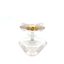 Load image into Gallery viewer, golden yellow diamond stackable ring
