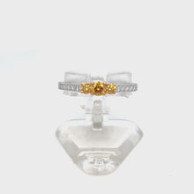 Load and play video in Gallery viewer, golden yellow diamond stackable ring
