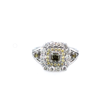 Load image into Gallery viewer, Ring - 0.21ct Fancy Brownish Greenish Yellow Diamond - 18K White Gold
