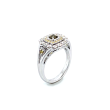 Load image into Gallery viewer, Ring - 0.21ct Fancy Brownish Greenish Yellow Diamond - 18K White Gold
