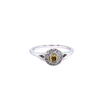 Load image into Gallery viewer, Ring - 0.19ct Yellow Diamond - 18K White Gold
