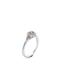 Load image into Gallery viewer, Ring - 0.19ct Yellow Diamond - 18K White Gold

