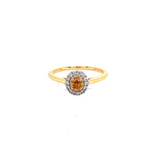 Ring - 0.25ct Yellow Diamond - 18K Yellow Gold