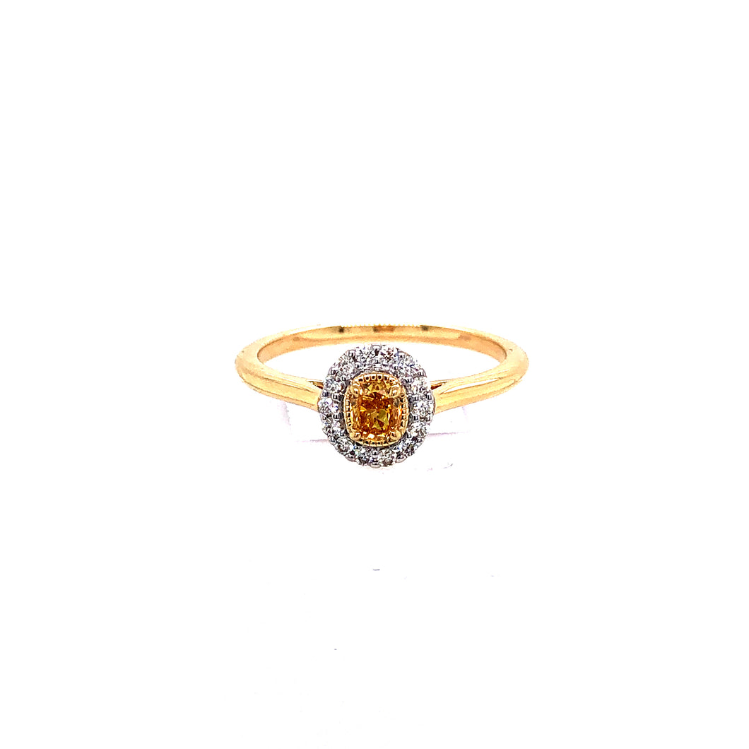 Ring - 0.25ct Yellow Diamond - 18K Yellow Gold