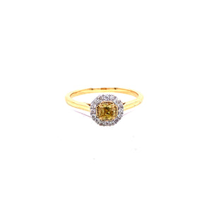 Ring - 0.25ct Yellow Diamond - 18K Yellow Gold