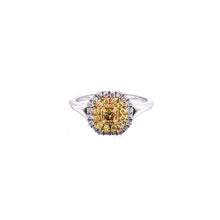 Load image into Gallery viewer, Ring - 0.17ct Green Diamond - 18K White &amp; Yellow Gold
