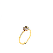 Load image into Gallery viewer, Ring - 0.15ct Green Diamond - 18K Yellow Gold
