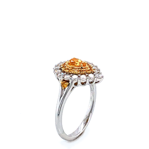 Ring - 0.41ct Fancy Intense Yellow-Orange