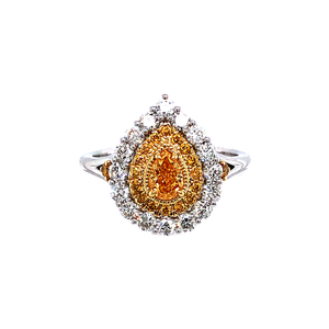 Ring - 0.41ct Fancy Intense Yellow-Orange