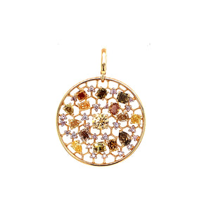 Pendant - Yellow & Fancy Coloured Diamond - 18K Yellow Gold