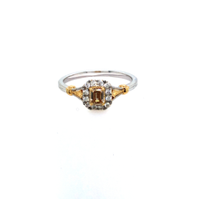 Load image into Gallery viewer, Ring - 0.26ct Champagne Diamond - 18K White &amp; Yellow Gold
