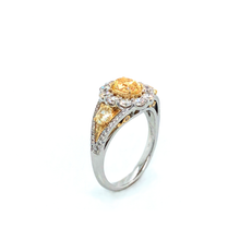 Load image into Gallery viewer, Ring - 1.00ct Fancy Intense Yellow Diamond - 18K White &amp; Yellow Gold
