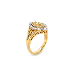 Ring - 0.43ct Fancy Intense Yellow Diamond - 18K Yellow Gold