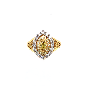 Ring - 0.43ct Fancy Intense Yellow Diamond - 18K Yellow Gold