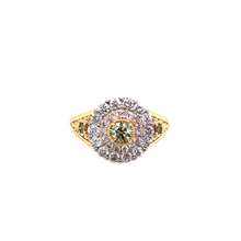 Load image into Gallery viewer, Ring - 0.28ct Fancy Grayish Greenish Yellow (Chameleon) Diamond - 18K Yellow Gold
