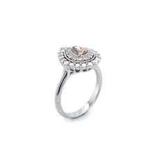 Load image into Gallery viewer, Ring - 0.41ct Fancy Light Brown-Yellow (Champagne) Diamond - 18K White Gold
