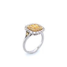 Load image into Gallery viewer, Ring - 0.39ct Fancy Yellow Diamond - 18K White &amp; Yellow Gold
