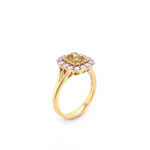 Ring - 0.64ct Fancy Brownish Yellow Diamond - 18K Yellow Gold