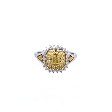 Load image into Gallery viewer, Ring - 0.34ct Fancy Yellow Diamond - 18K White &amp; Yellow Gold
