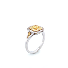 Load image into Gallery viewer, Ring - 0.34ct Fancy Yellow Diamond - 18K White &amp; Yellow Gold
