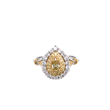 Load image into Gallery viewer, Ring - 0.24ct Fancy Yellow Diamond - 18K White &amp; Yellow Gold
