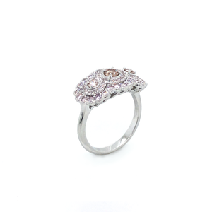 Ring - 0.22ct Fancy Brown-Pink Diamond - 18K White Gold