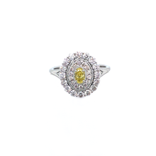 Load image into Gallery viewer, Ring - 0.23ct Fancy Yellow Diamond - 18K White Gold
