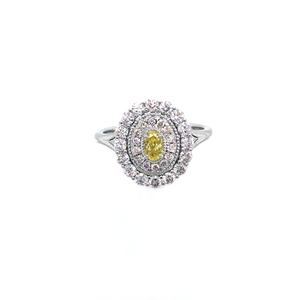 Ring - 0.23ct Fancy Yellow Diamond - 18K White Gold