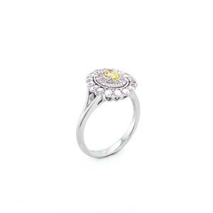 Ring - 0.23ct Fancy Yellow Diamond - 18K White Gold